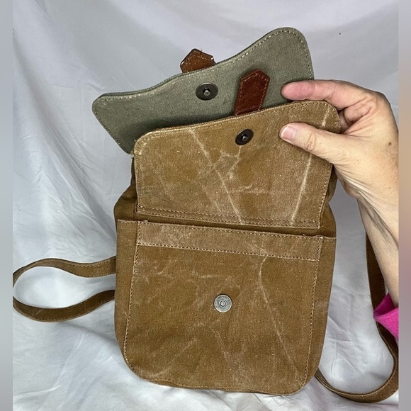 Mona B Oakley Bag, Natural Crossbody, Sz 10”x8”x3”, Sturdy Canvas Bag, NWOT, T5 - Picture 3 of 10